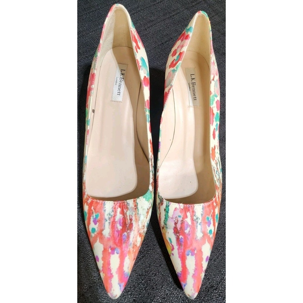 Women's‎ L.K. Bennet Multicolor Pumps Heels Sz 40 9.5 Leather
